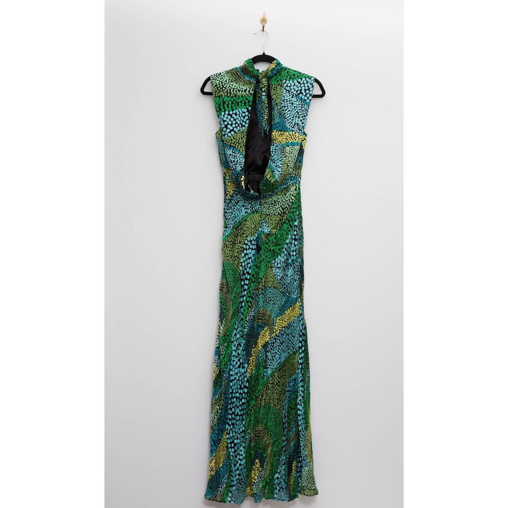 SALONI Fleur Green Dot Print Dress Size 4 - Picture 5 of 9